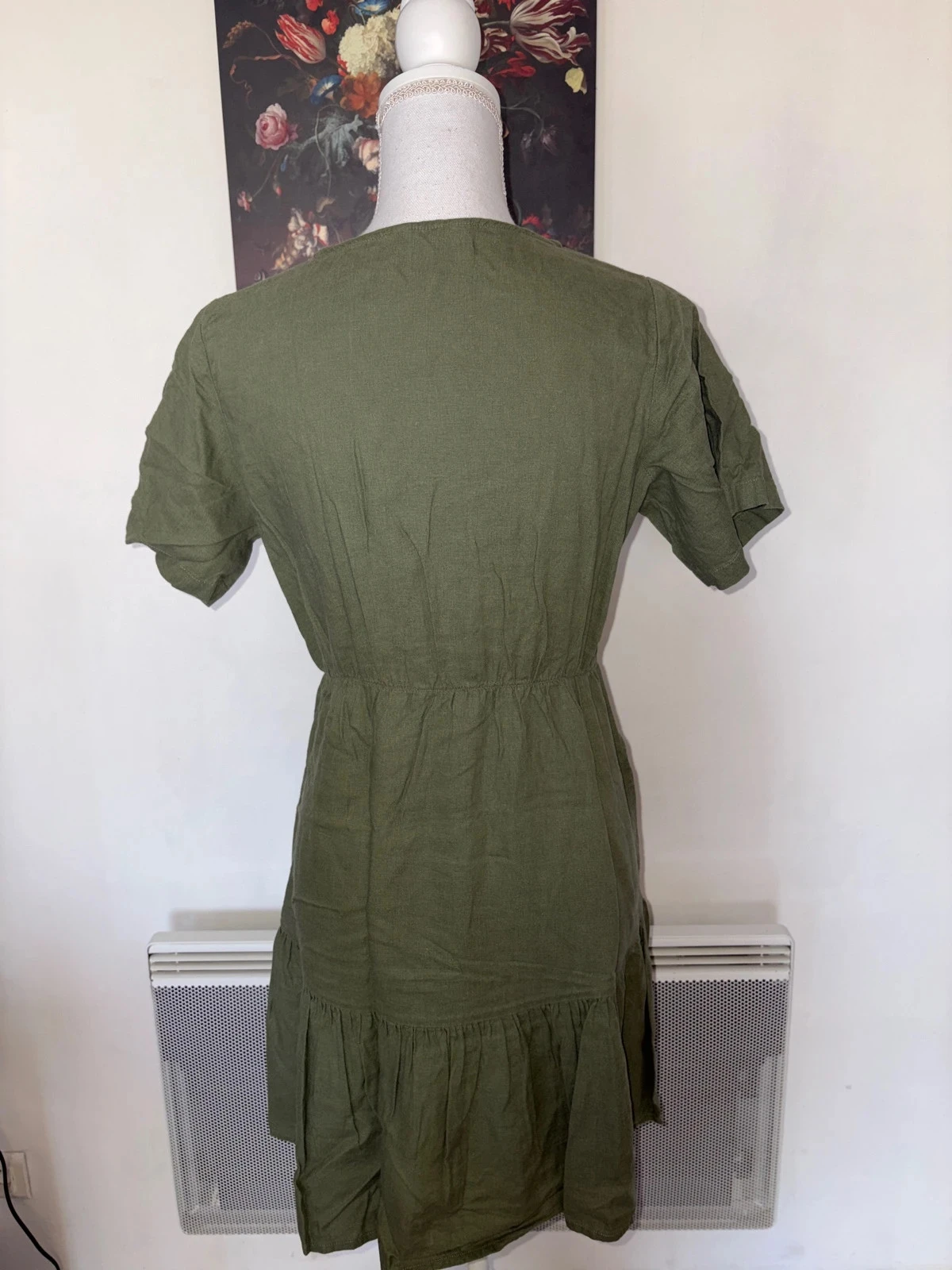 Springfield Khaki Green Summer Dress Size M / 38 – photo 3